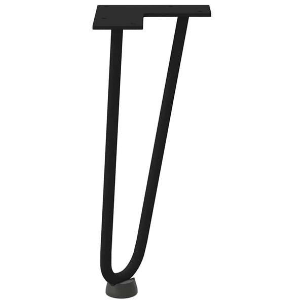 Haarnadelbeine für Couchtisch, 30cm, Schwarz, 4er-Set