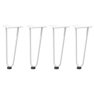 Haarnadelbeine für Couchtisch, 30cm, Weiß, 4er Set