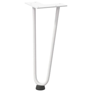 Haarnadelbeine für Couchtisch, 30cm, Weiß, 4er Set
