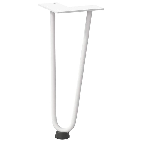 Haarnadelbeine für Couchtisch, 30cm, Weiß, 4er Set