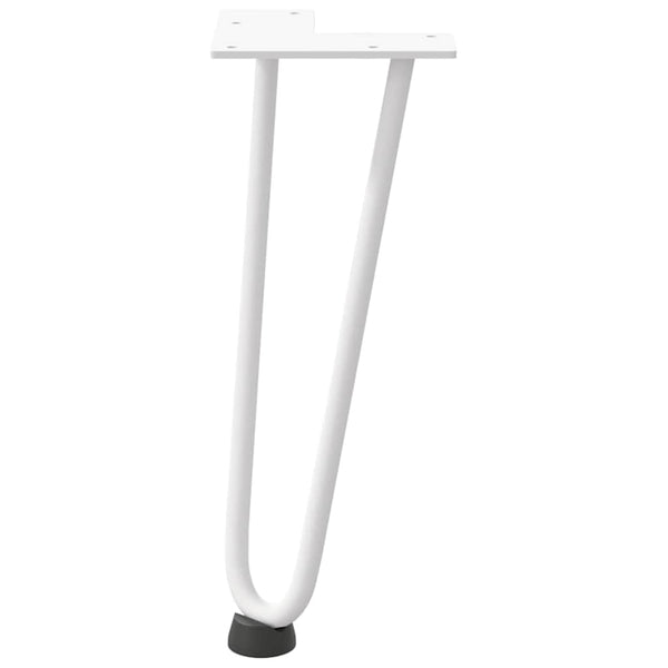Haarnadelbeine für Couchtisch, 30cm, Weiß, 4er Set