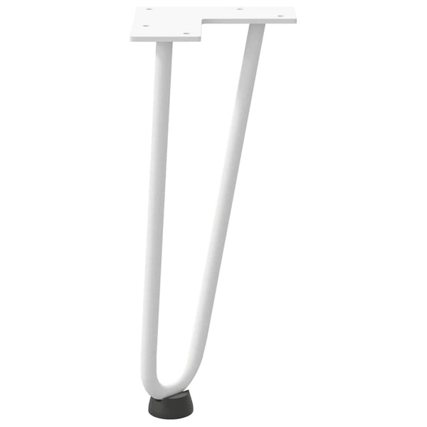 Haarnadelbeine für Couchtisch, 30cm, Weiß, 4er Set