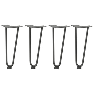 Haarnadelbeine Anthrazit 30cm, 4er Set
