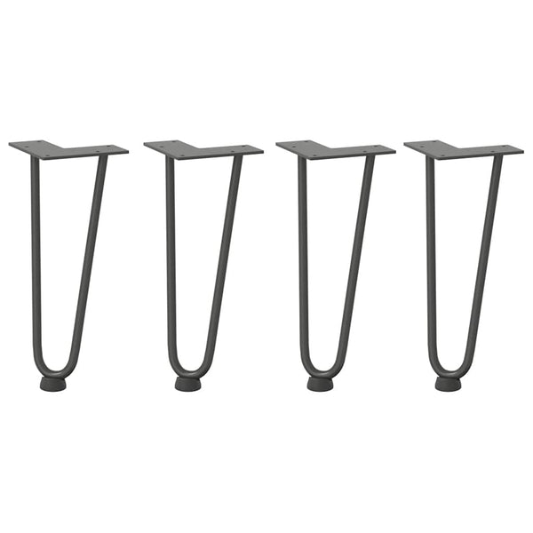 Haarnadelbeine Anthrazit 30cm, 4er Set