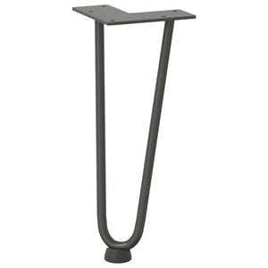 Haarnadelbeine Anthrazit 30cm, 4er Set