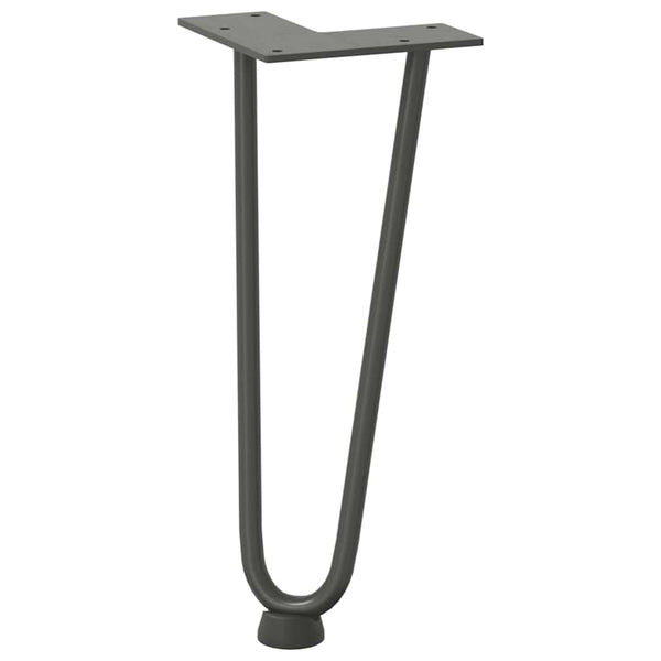Haarnadelbeine Anthrazit 30cm, 4er Set