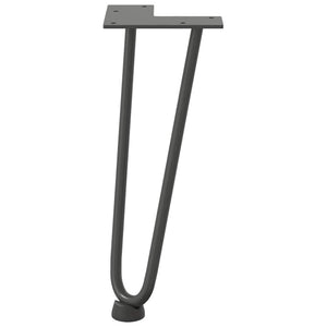 Haarnadelbeine Anthrazit 30cm, 4er Set
