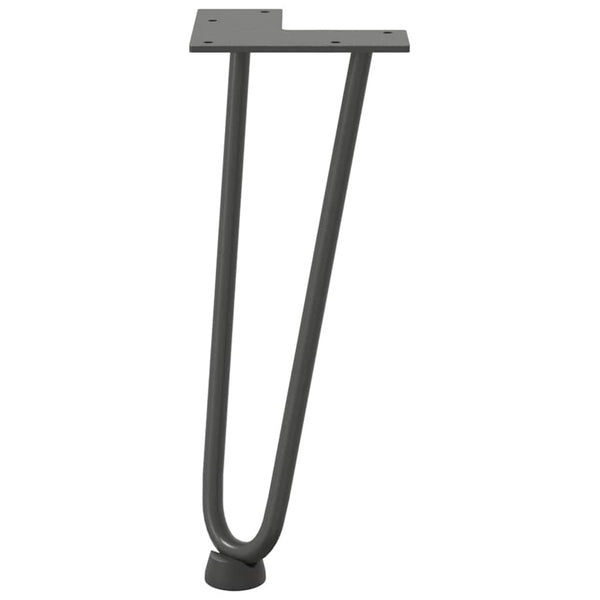 Haarnadelbeine Anthrazit 30cm, 4er Set
