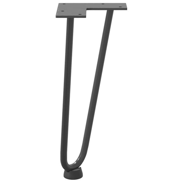 Haarnadelbeine Anthrazit 30cm, 4er Set
