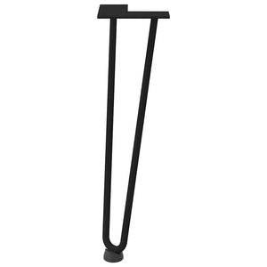 Haarnadelbeine für Couchtisch, 4er Set, Schwarz, 42cm