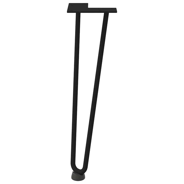Haarnadelbeine für Couchtisch, 4er Set, Schwarz, 42cm