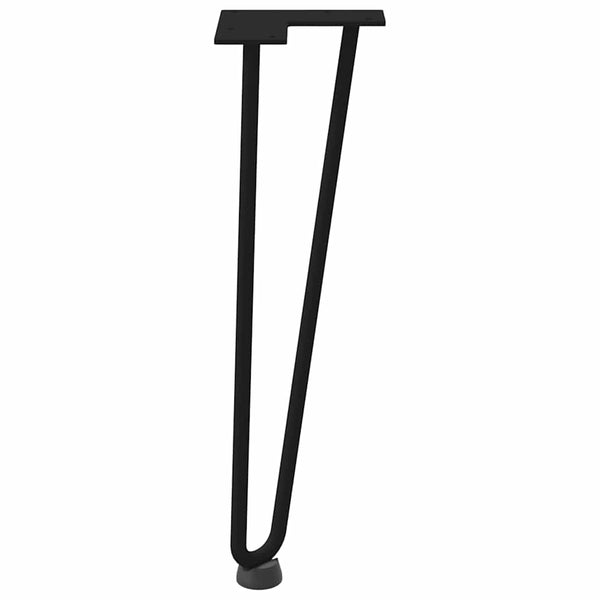 Haarnadelbeine für Couchtisch, 4er Set, Schwarz, 42cm
