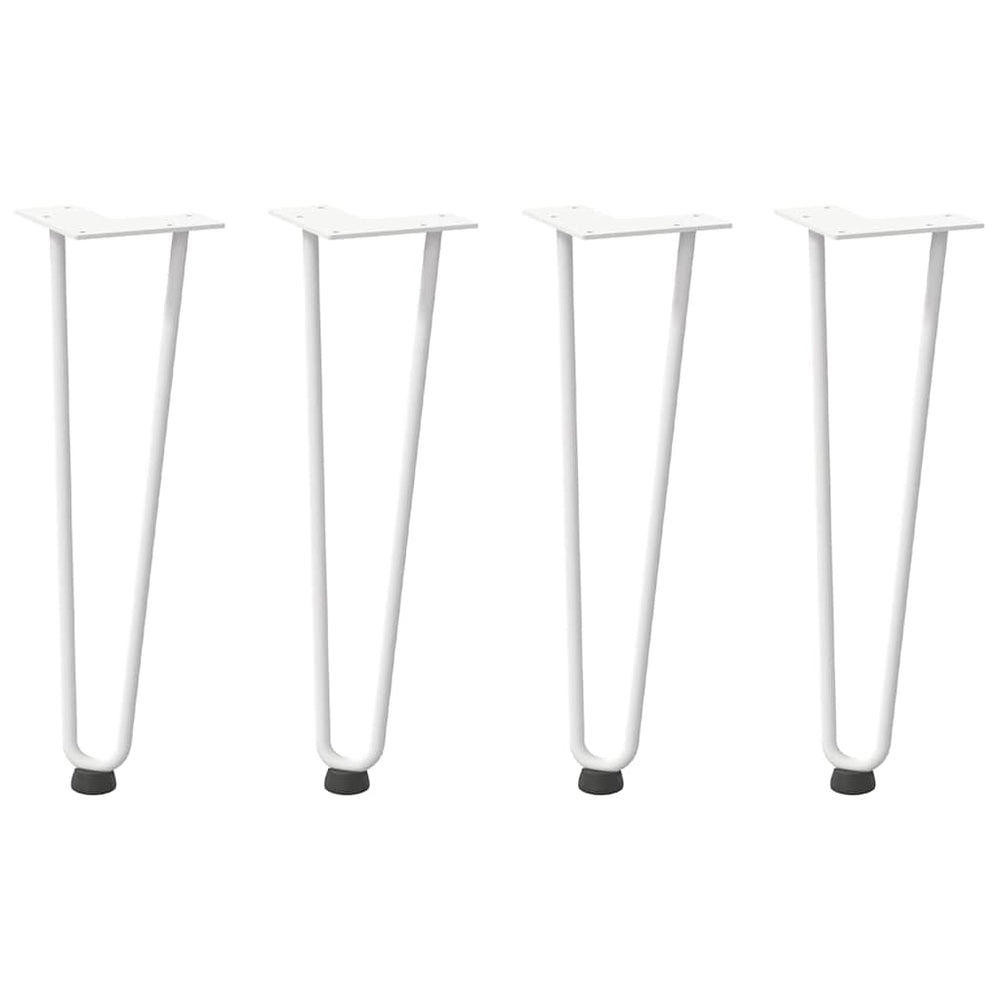 Haarnadelbeine für Couchtisch, 4er Set, Weiß, 42cm
