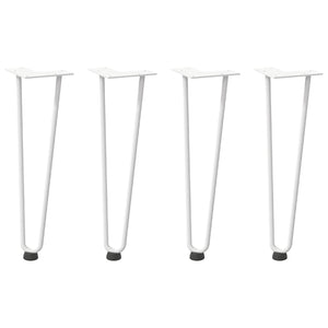 Haarnadelbeine für Couchtisch, 4er Set, Weiß, 42cm