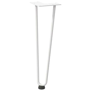 Haarnadelbeine für Couchtisch, 4er Set, Weiß, 42cm