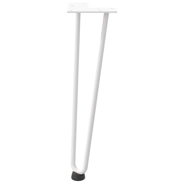 Haarnadelbeine für Couchtisch, 4er Set, Weiß, 42cm