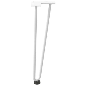 Haarnadelbeine für Couchtisch, 4er Set, Weiß, 42cm