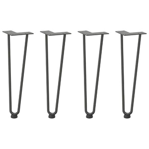 Haarnadelbeine für Couchtisch, 4er Set, Anthrazit