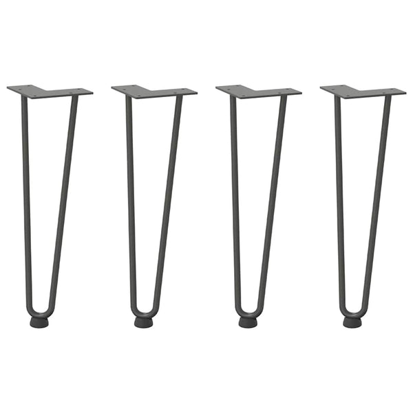 Haarnadelbeine für Couchtisch, 4er Set, Anthrazit