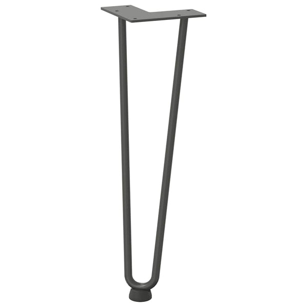 Haarnadelbeine für Couchtisch, 4er Set, Anthrazit
