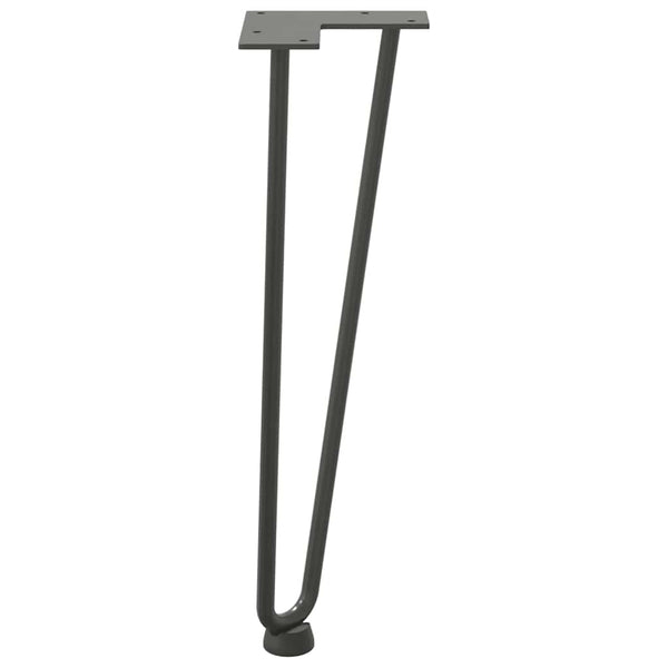 Haarnadelbeine für Couchtisch, 4er Set, Anthrazit