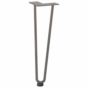 vidaXL Pieds de table basse en épingle à cheveux 4 pcs Acier brut 42 cm Acier massif
