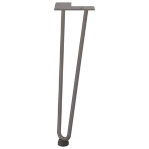 vidaXL Pieds de table basse en épingle à cheveux 4 pcs Acier brut 42 cm Acier massif