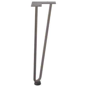 vidaXL Pieds de table basse en épingle à cheveux 4 pcs Acier brut 42 cm Acier massif