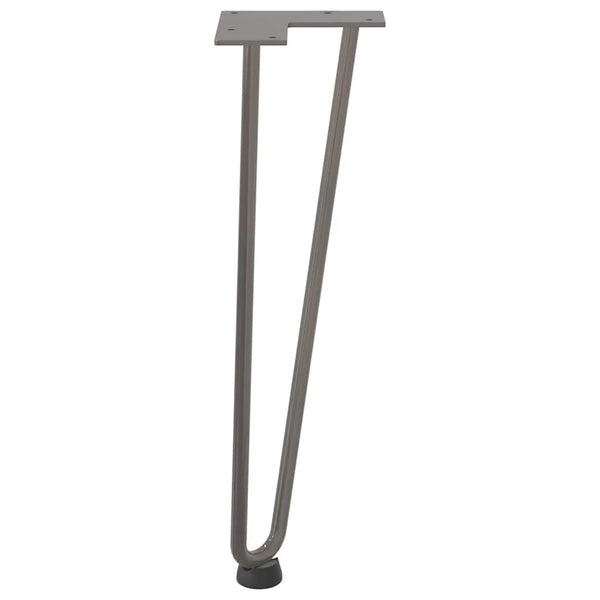 vidaXL Pieds de table basse en épingle à cheveux 4 pcs Acier brut 42 cm Acier massif