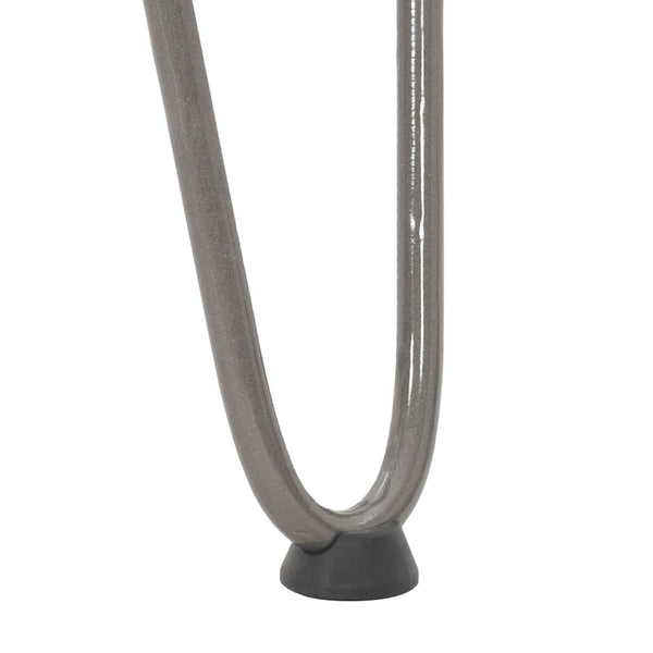 vidaXL Pieds de table basse en épingle à cheveux 4 pcs Acier brut 42 cm Acier massif