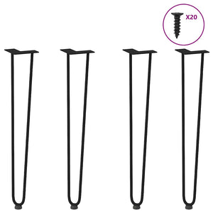 Haarnadelbeine für Konsolentisch, 72cm, 4er Set