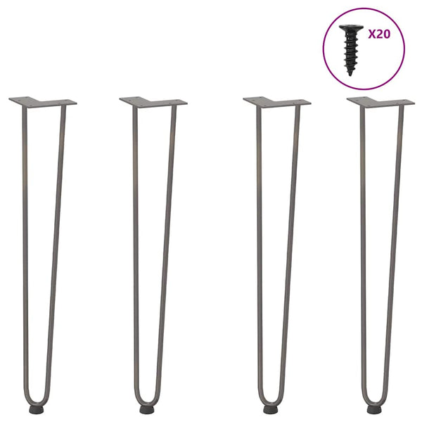 Haarnadelbeine für Konsolentische, 72cm, 4er-Set