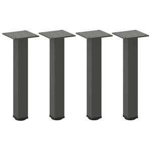 vidaXL Pieds de table basse 4 pcs Anthracite 30-32 cm Acier