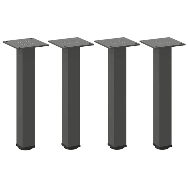 vidaXL Pieds de table basse 4 pcs Anthracite 30-32 cm Acier