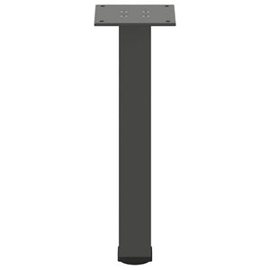 vidaXL Pieds de table basse 4 pcs Anthracite 30-32 cm Acier