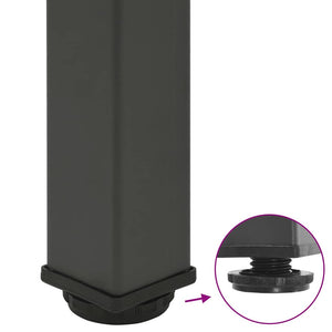 vidaXL Pieds de table basse 4 pcs Anthracite 30-32 cm Acier