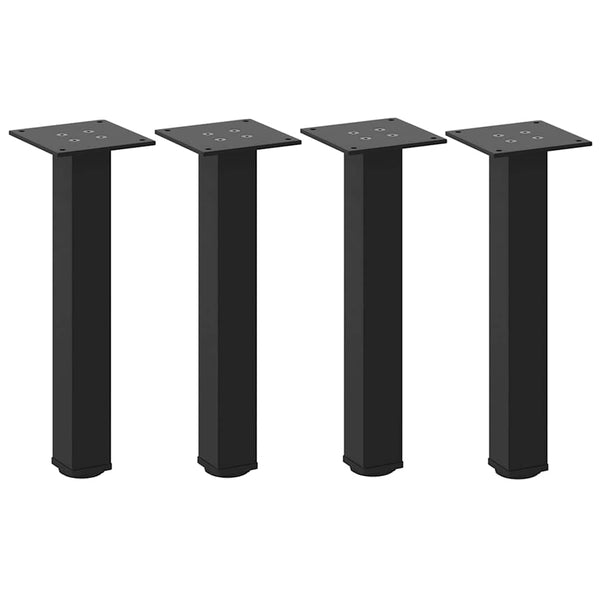 Schwarze Couchtischbeine, 4er Set, 42-44 cm, Stahl