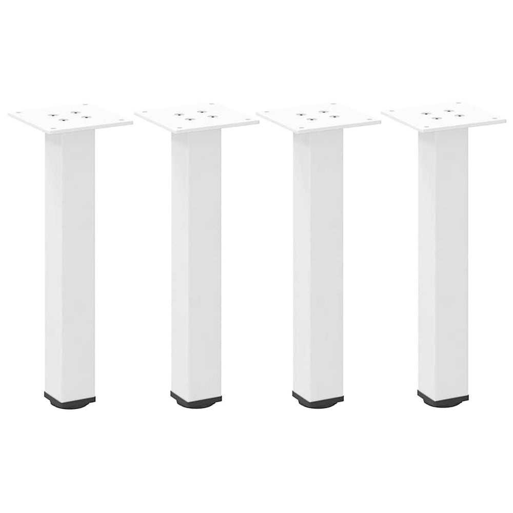 Weiße Couchtischbeine, 4er-Set, 42-44 cm