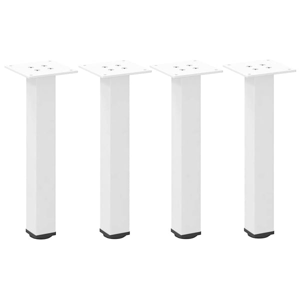 Weiße Couchtischbeine, 4er-Set, 42-44 cm