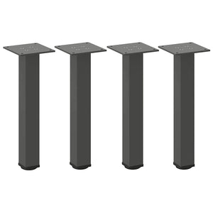 vidaXL Pieds de table basse 4 pcs Anthracite 42-44 cm Acier
