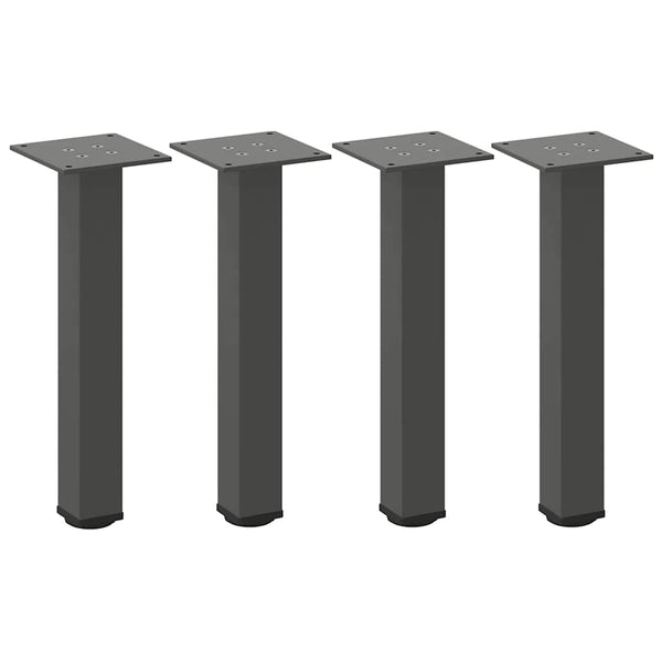 vidaXL Pieds de table basse 4 pcs Anthracite 42-44 cm Acier