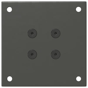vidaXL Pieds de table basse 4 pcs Anthracite 42-44 cm Acier