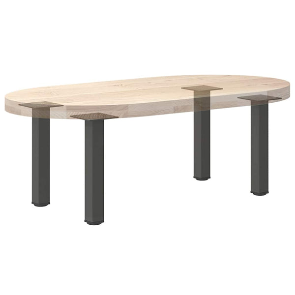 vidaXL Pieds de table basse 4 pcs Anthracite 42-44 cm Acier