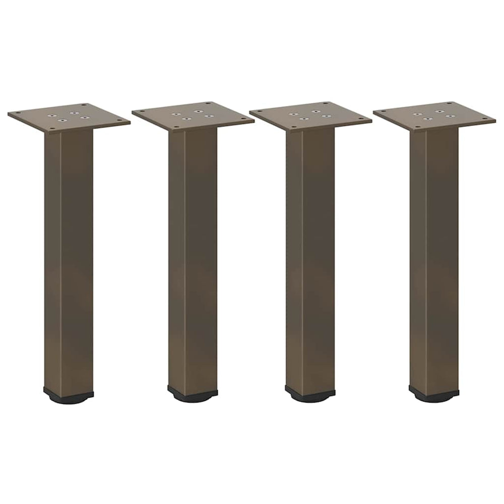 Couchtischbeine 4er Set, Naturstahl, 42-44 cm