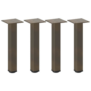 Couchtischbeine 4er Set, Naturstahl, 42-44 cm