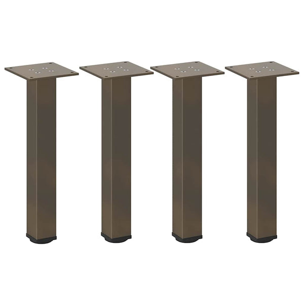 Couchtischbeine 4er Set, Naturstahl, 42-44 cm