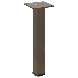 Couchtischbeine 4er Set, Naturstahl, 42-44 cm