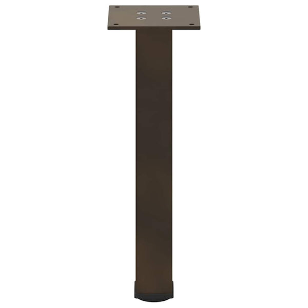 Couchtischbeine 4er Set, Naturstahl, 42-44 cm