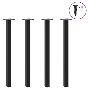 Schwarze Konsolentischbeine, 72-74 cm, 4er-Set