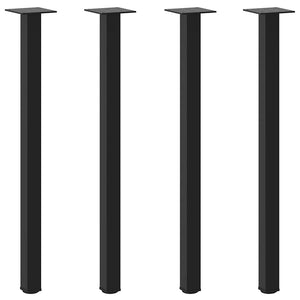 Schwarze Konsolentischbeine, 72-74 cm, 4er-Set
